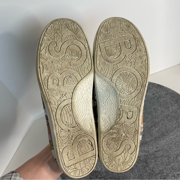 Bobs Dog Print Pattern Style Slip On Laced Shoes 7.5 - Picture 8 of 10